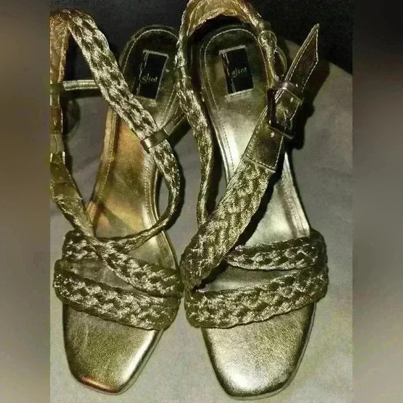 Glint Shoes - Glint Womans Gold Shoes Size 10.5